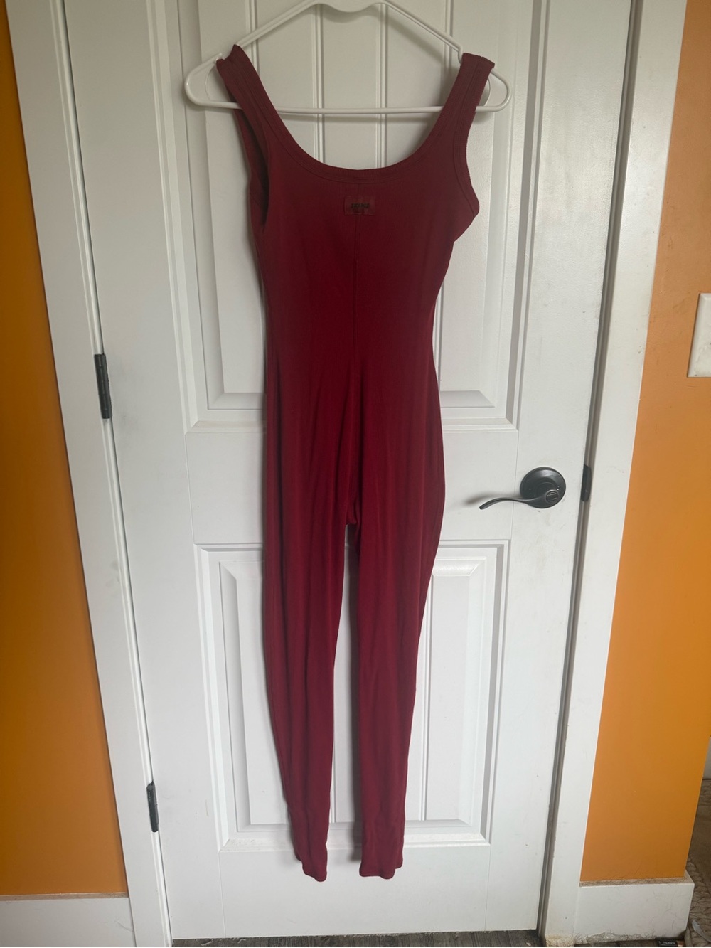 SKIMS Cotton Ribbed Burgundy Jumpsuit